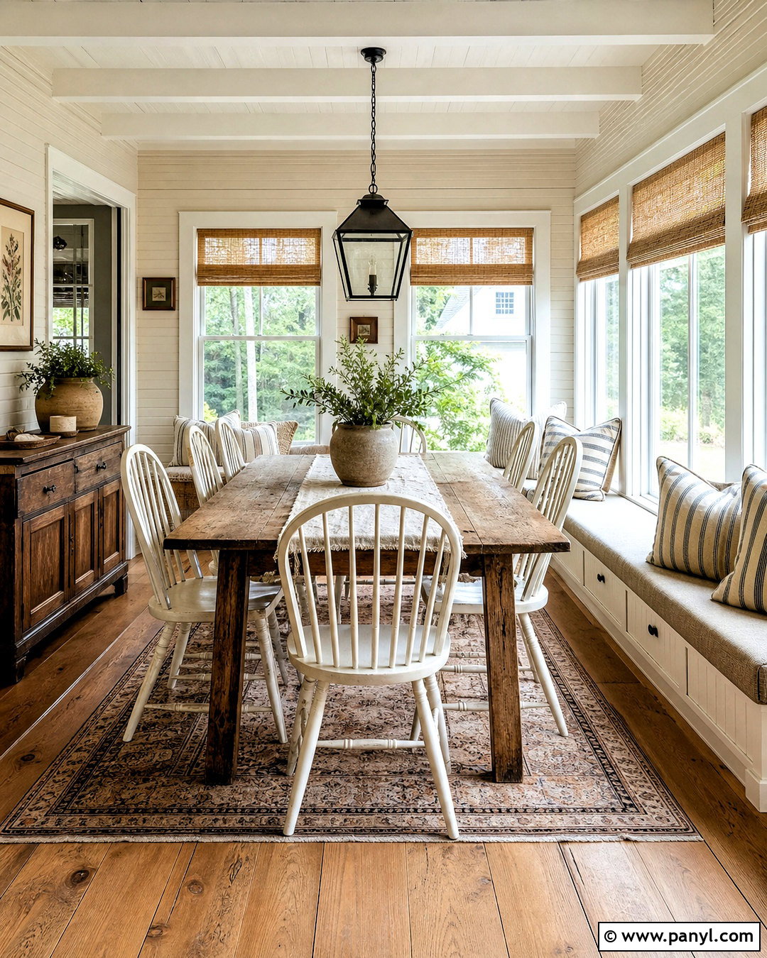 Farmhouse Dining Sunroom - 20 sunroom inspo ideas