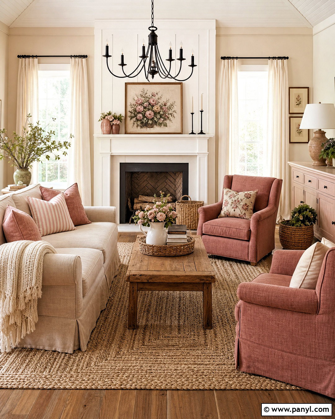 Farmhouse Dusty Rose Living Room - 20 dusty rose living room ideas