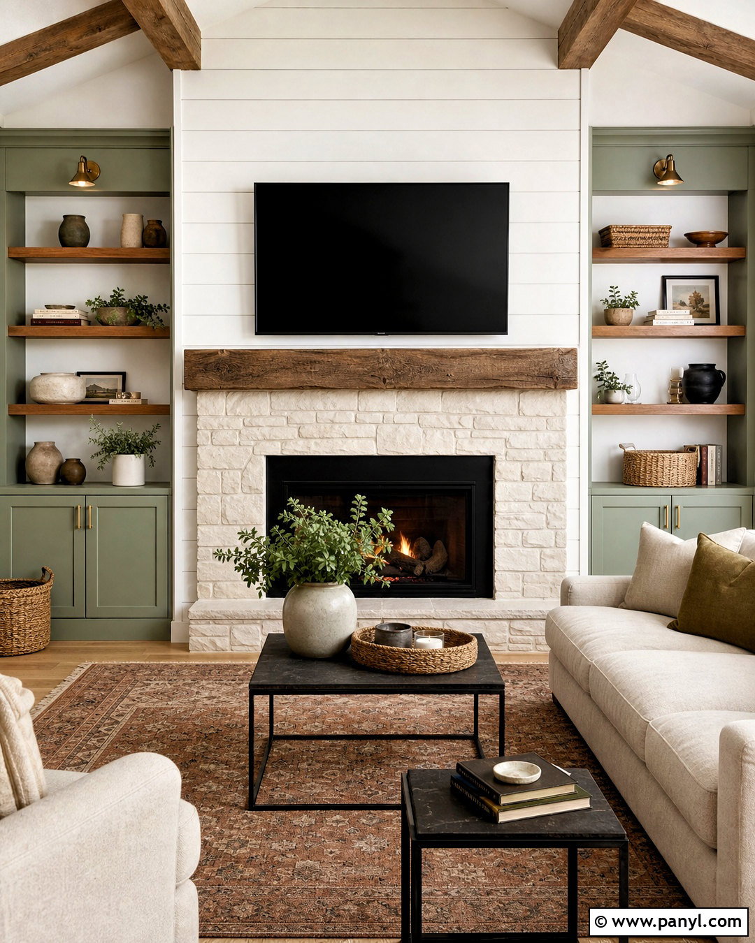 Farmhouse Fireplace Wall With TV - 20 fireplace wall ideas with tv ideas
