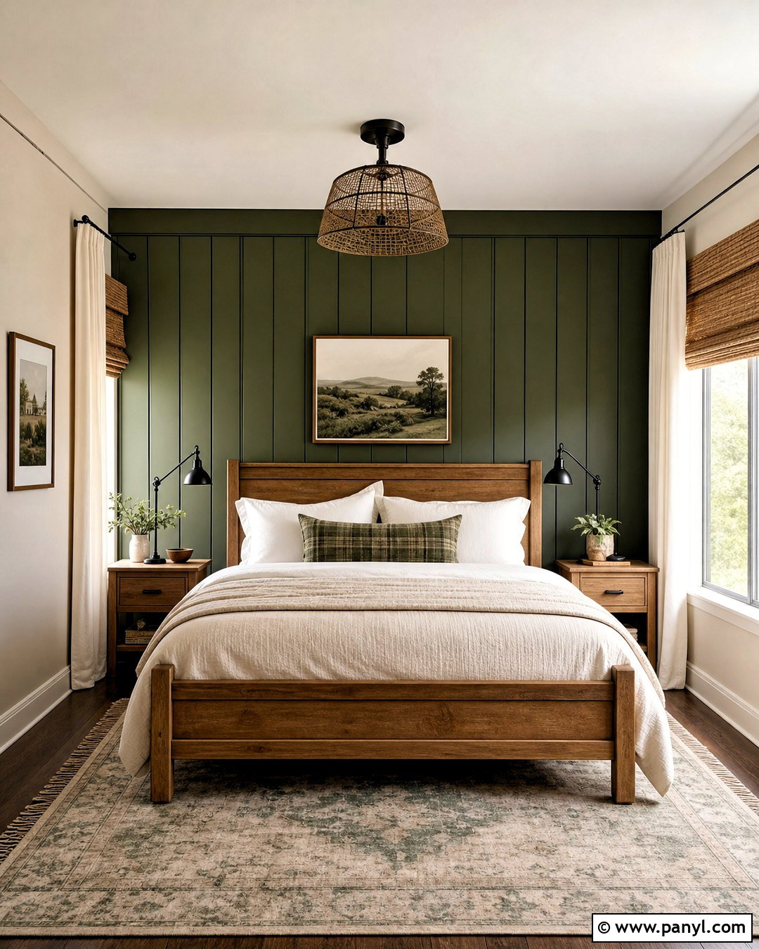 Farmhouse Forest Green Bedroom - 20 forest green bedrooms