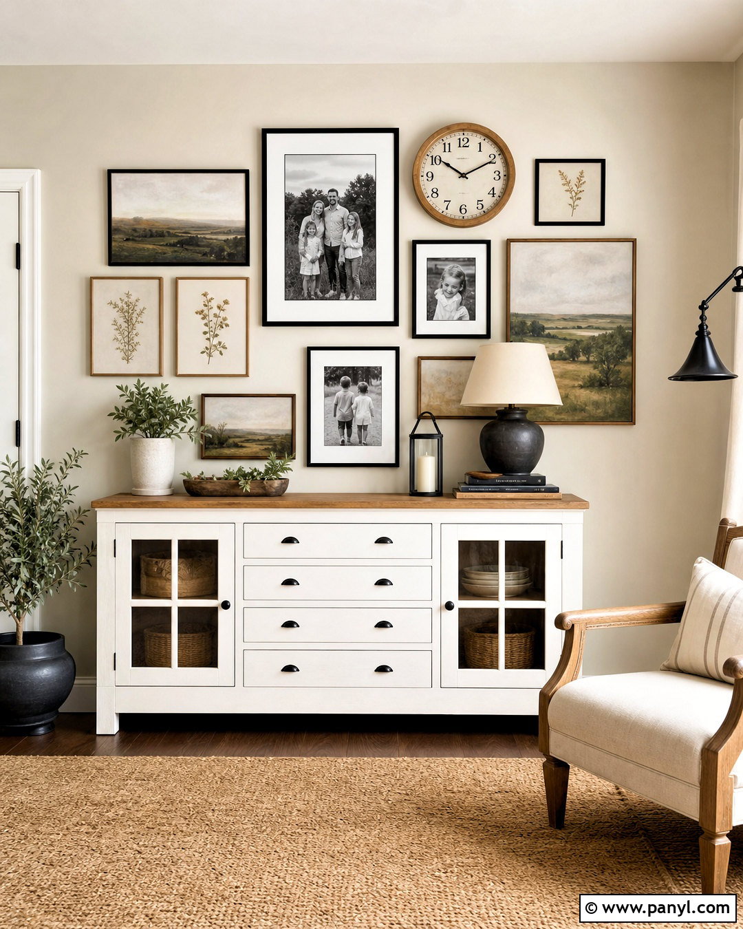 Farmhouse Gallery Wall - 20 gallery wall ideas
