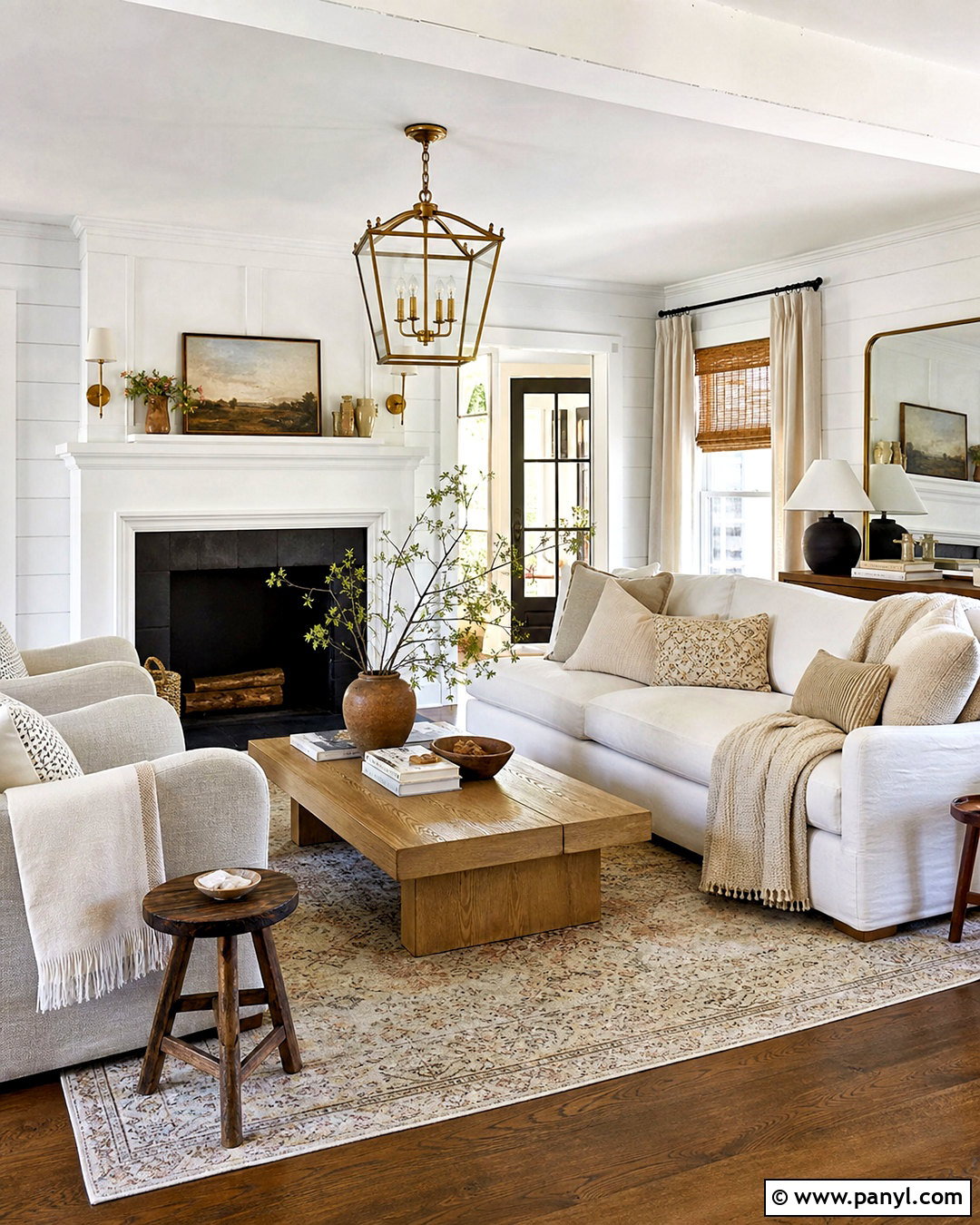 Farmhouse Gold And White Living Room - 20 gold and white living room ideas