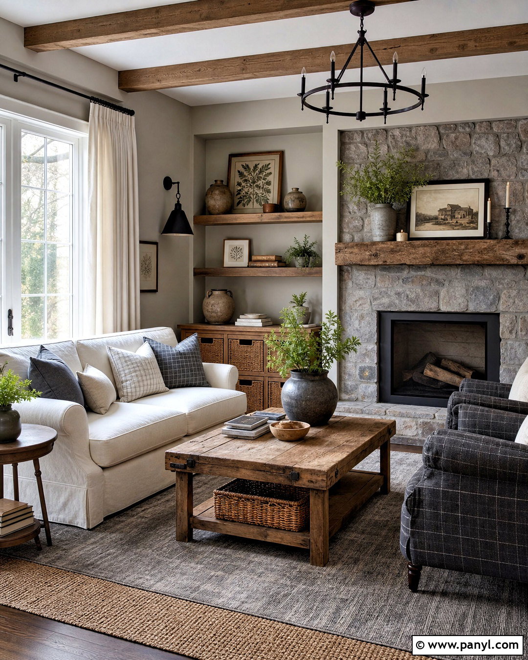 Farmhouse Gray Family Room - 20 gray room decor ideas