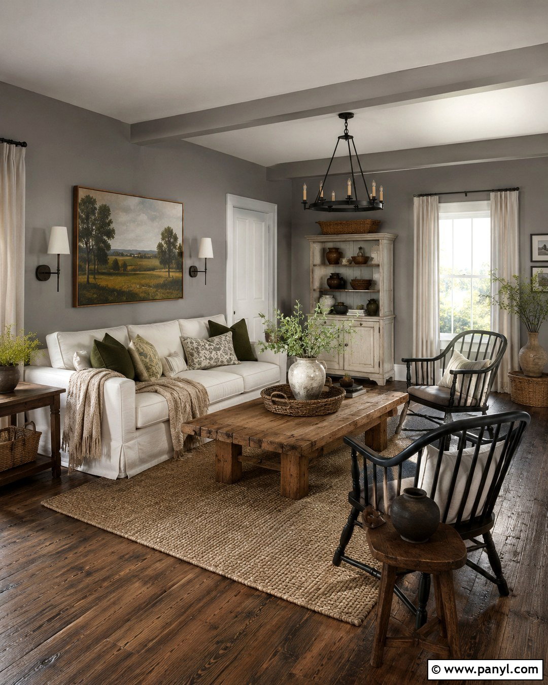 Farmhouse Gray Walls With Brown Plank Floors - 20 Gray Walls Brown Floors