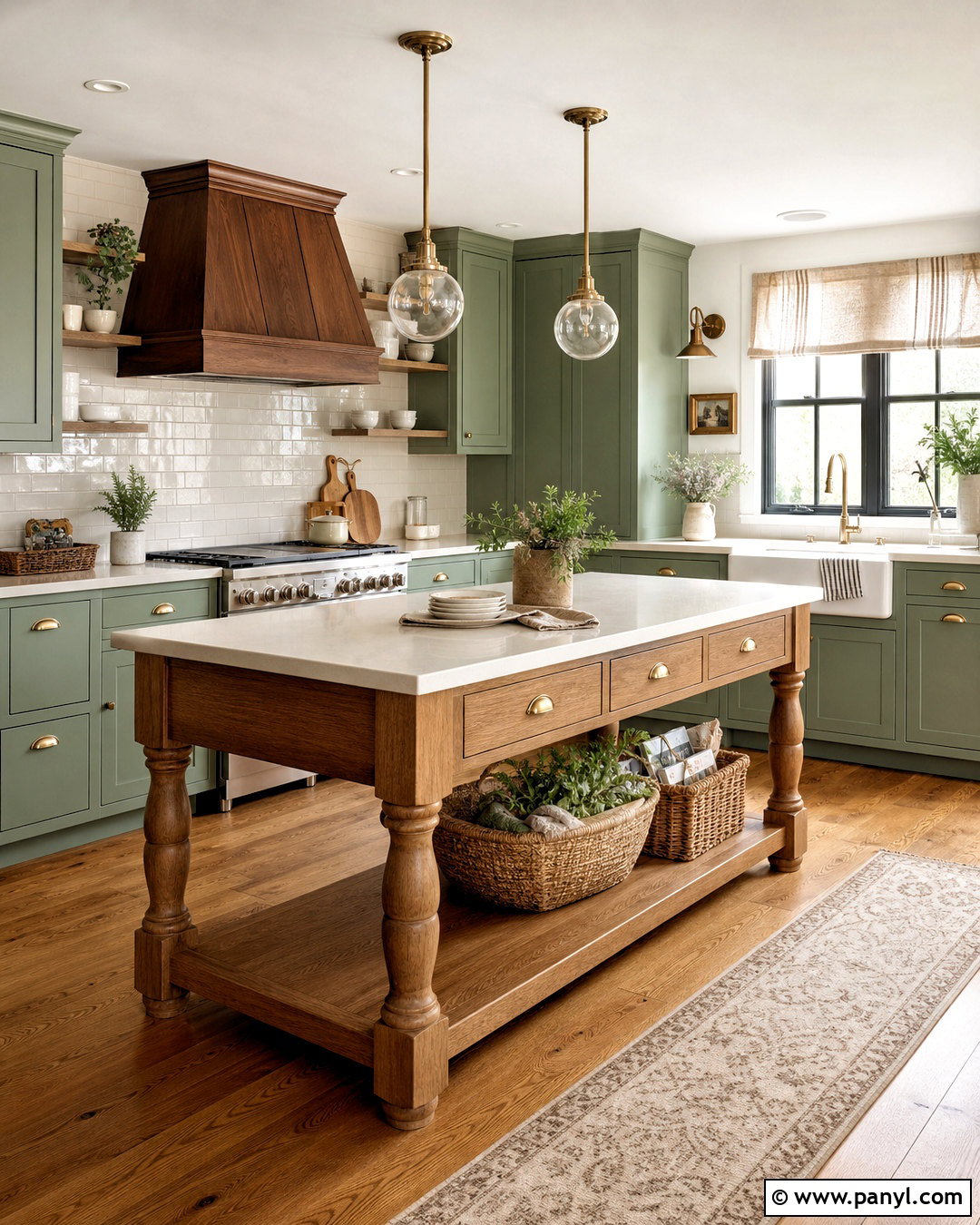 Farmhouse Green And Brown Kitchen - 20 green and brown kitchen ideas