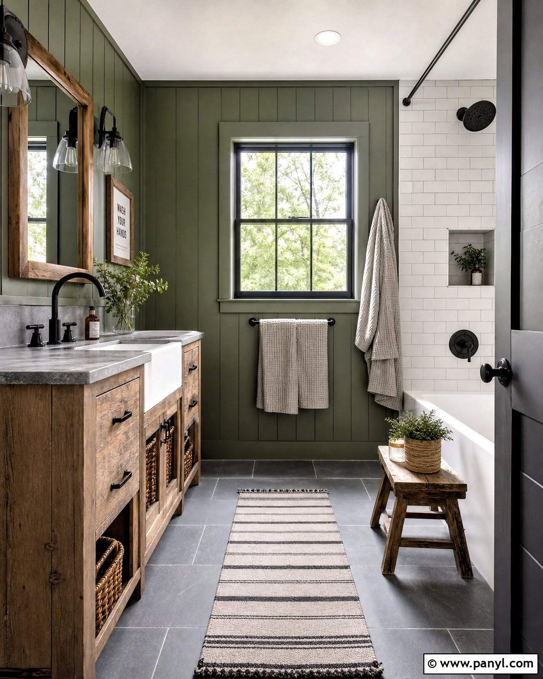 Farmhouse Green And Grey Bathroom - 20 grey and green bathroom ideas