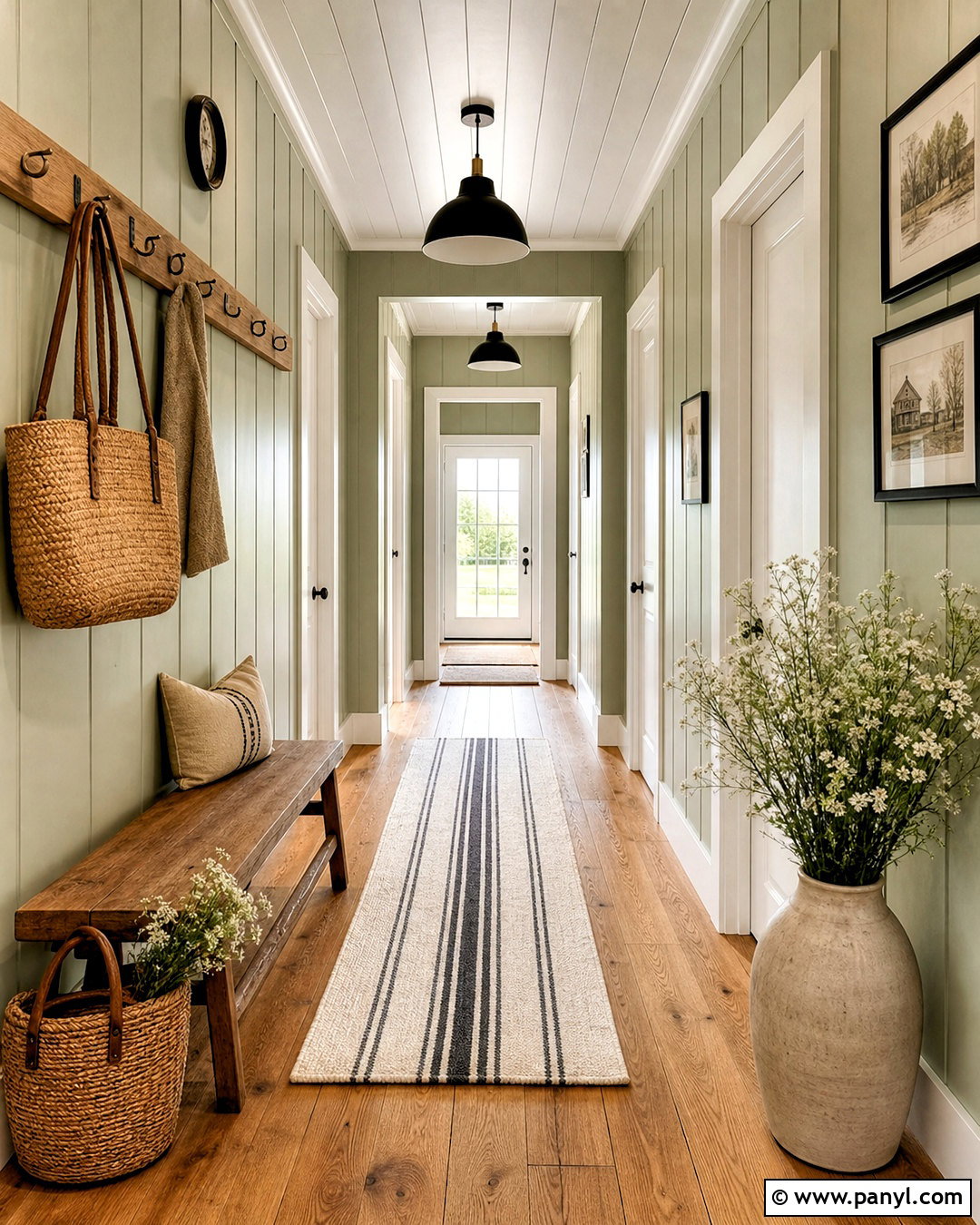 Farmhouse Green Corridor - 20 green corridor ideas