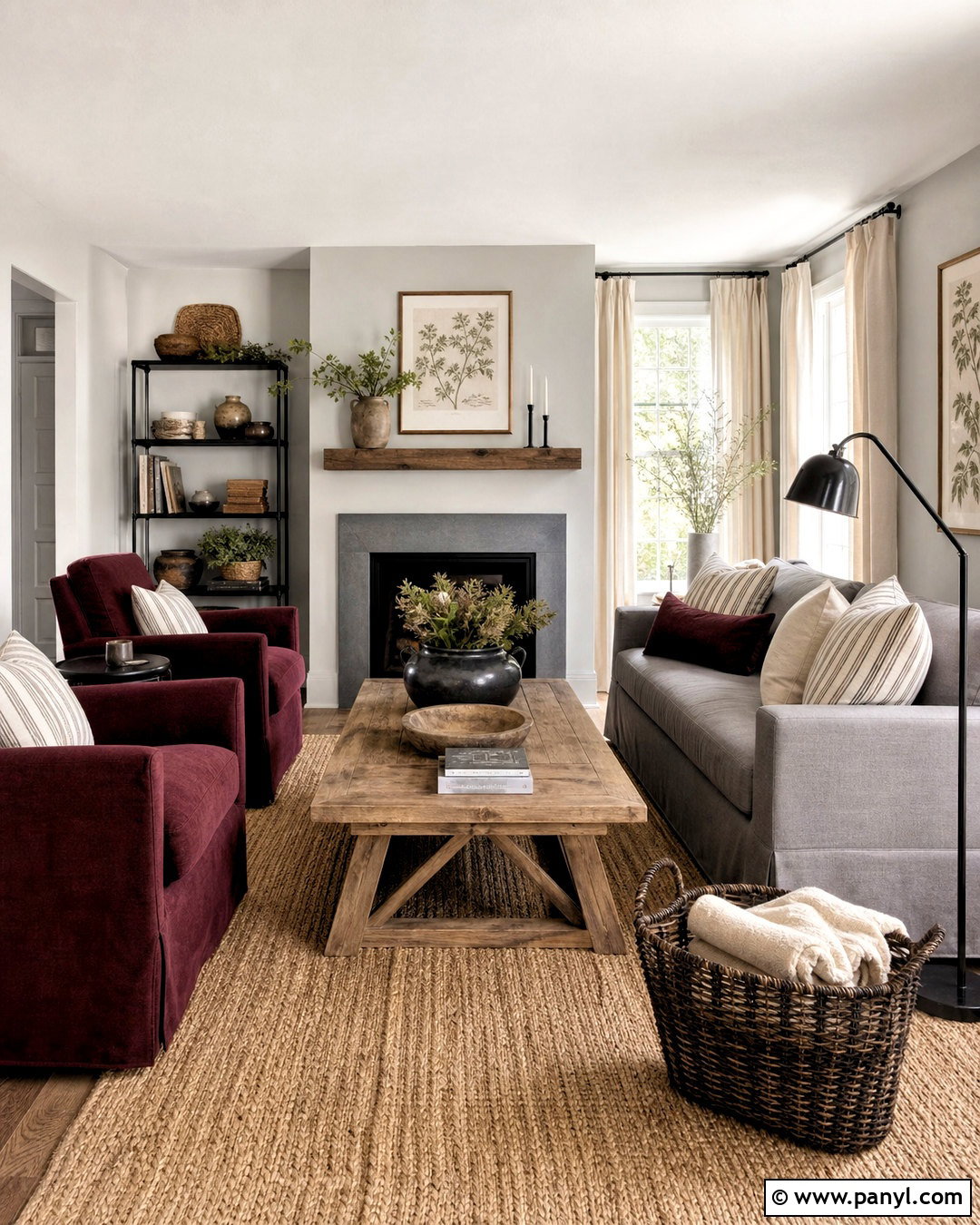 Farmhouse Grey And Maroon Living Room - 20 grey and maroon living room ideas