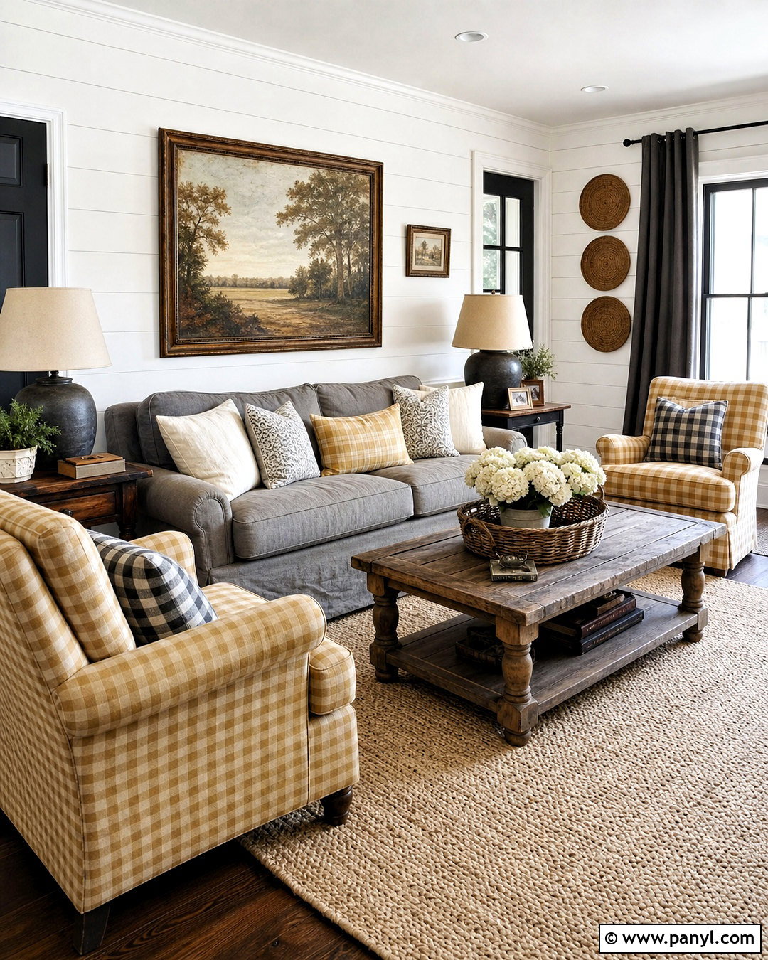 Farmhouse Grey And Mustard Living Room - 20 grey and mustard living room ideas