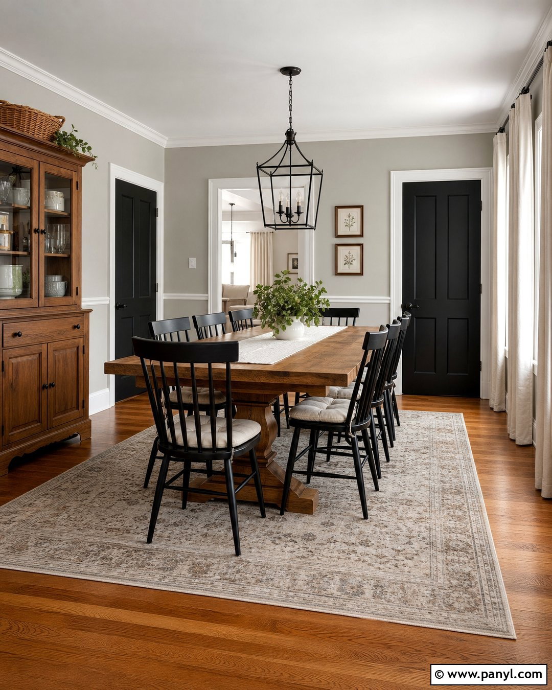 Farmhouse Grey Walls With Black Doors - 25 Grey Walls With Black Doors