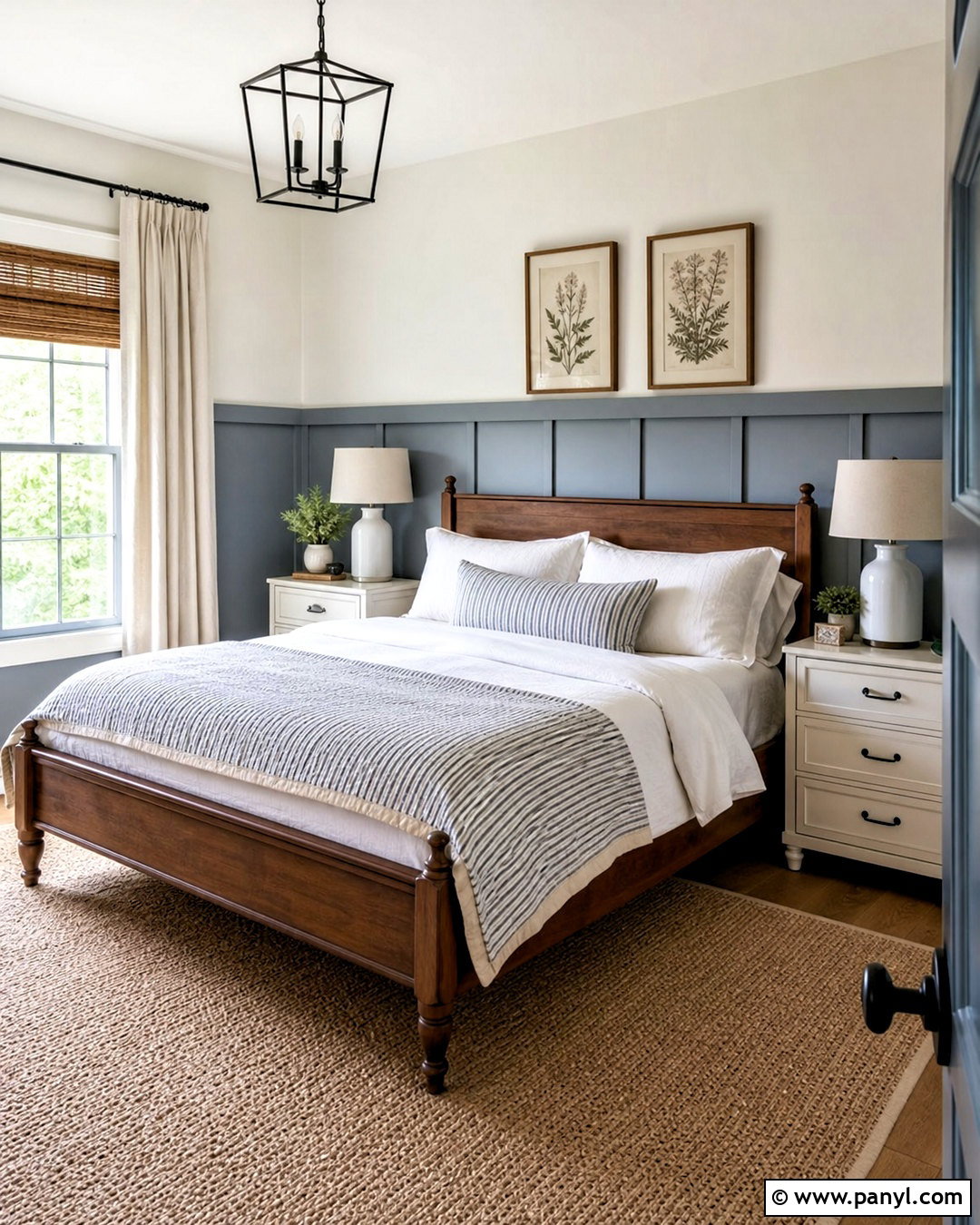 Farmhouse Half Painted Wall Bedroom - 20 half painted wall bedroom ideas