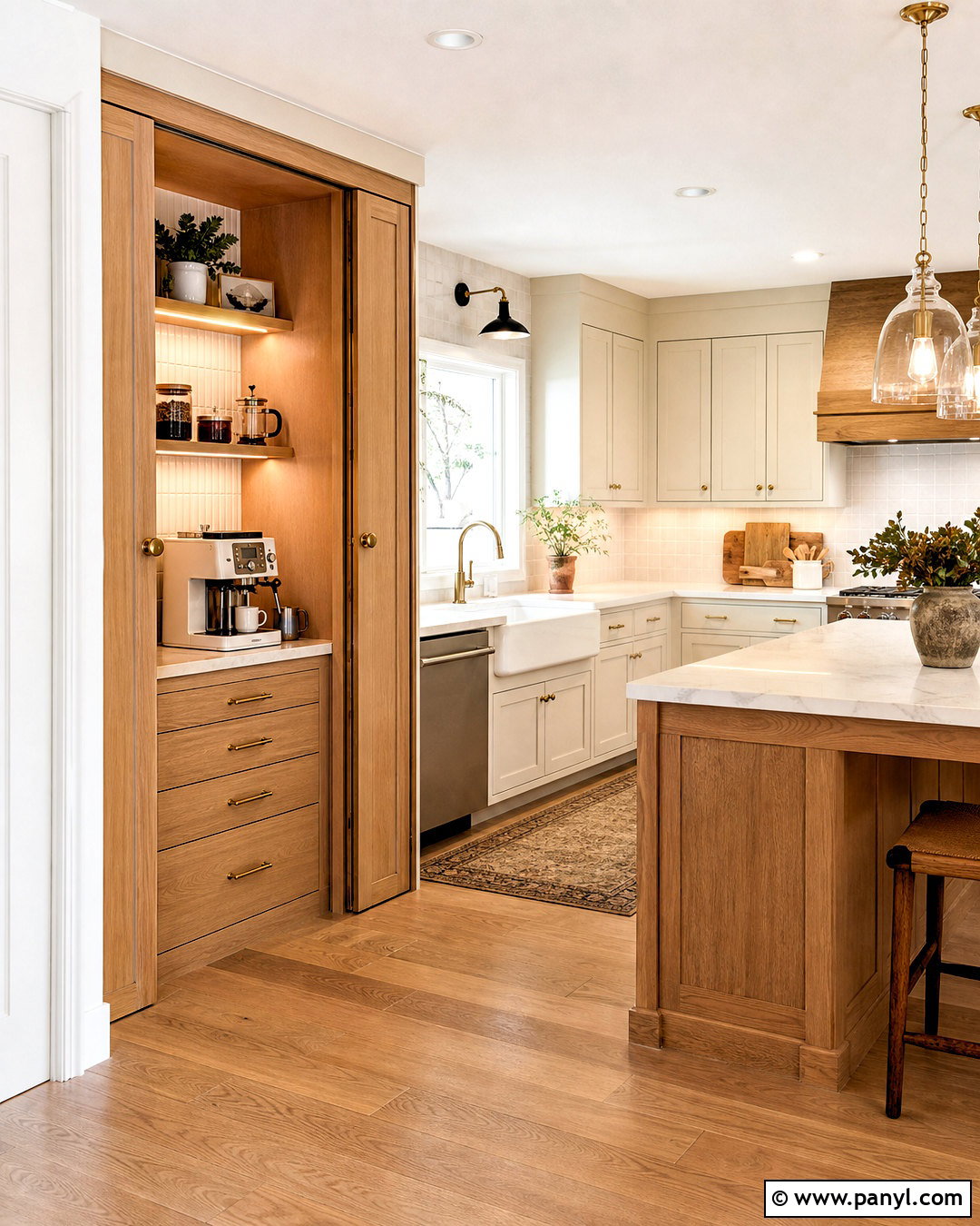Farmhouse Kitchen With Coffee Station - 20 modern farmhouse kitchens