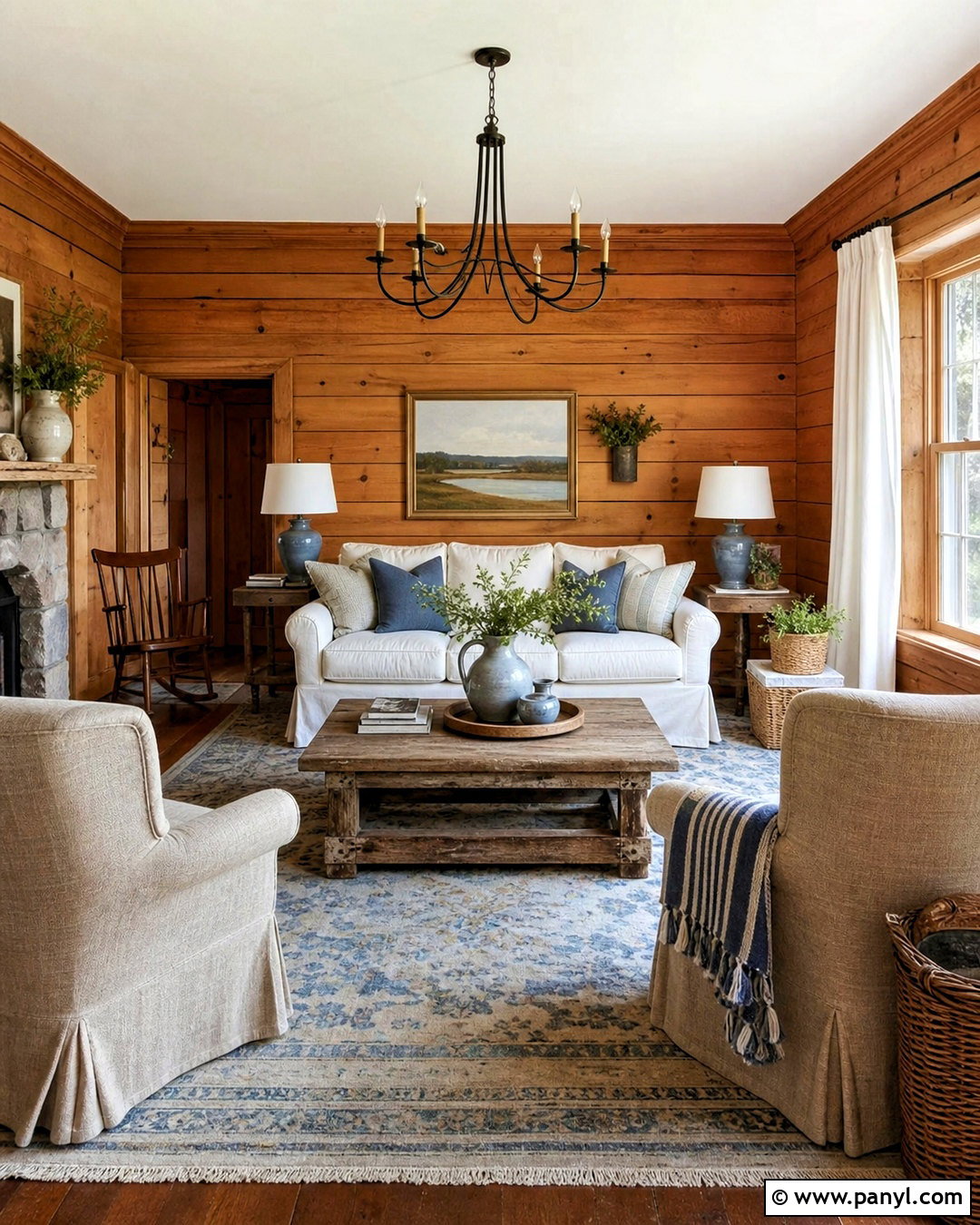 Farmhouse Knotty Pine Living Room - 20 knotty pine living room ideas