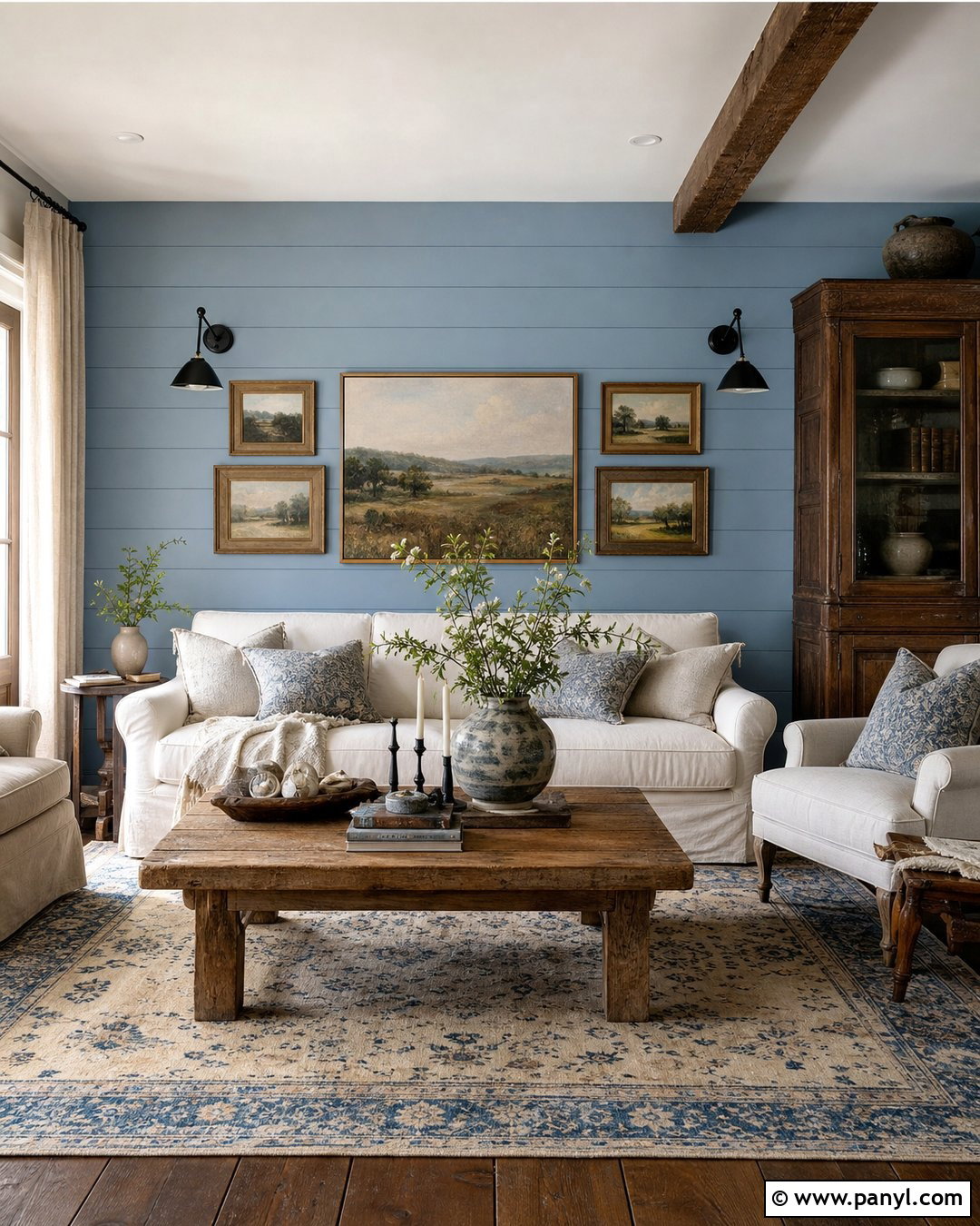 Farmhouse Light Blue Accent Wall - 35 light blue accent wall ideas