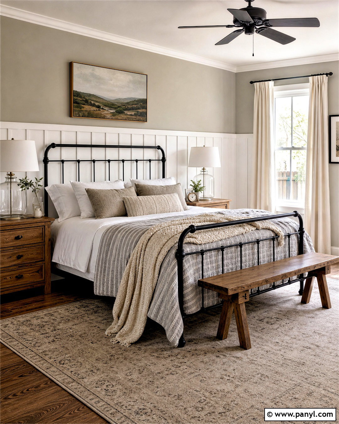 Farmhouse Light Gray Bedroom - 20 light gray bedroom ideas