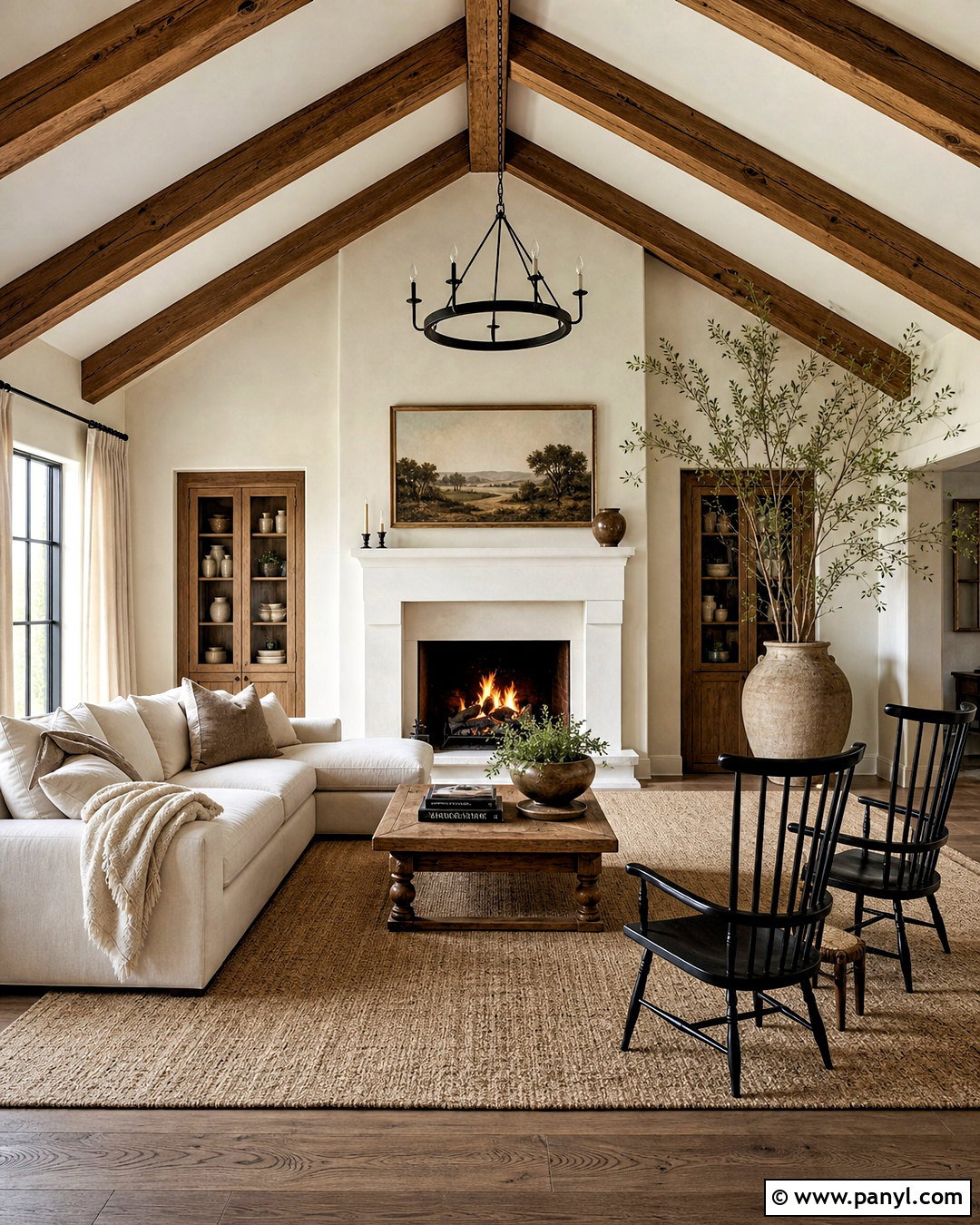 Farmhouse Living Room With Exposed Beams - 20 farmhouse living room ideas