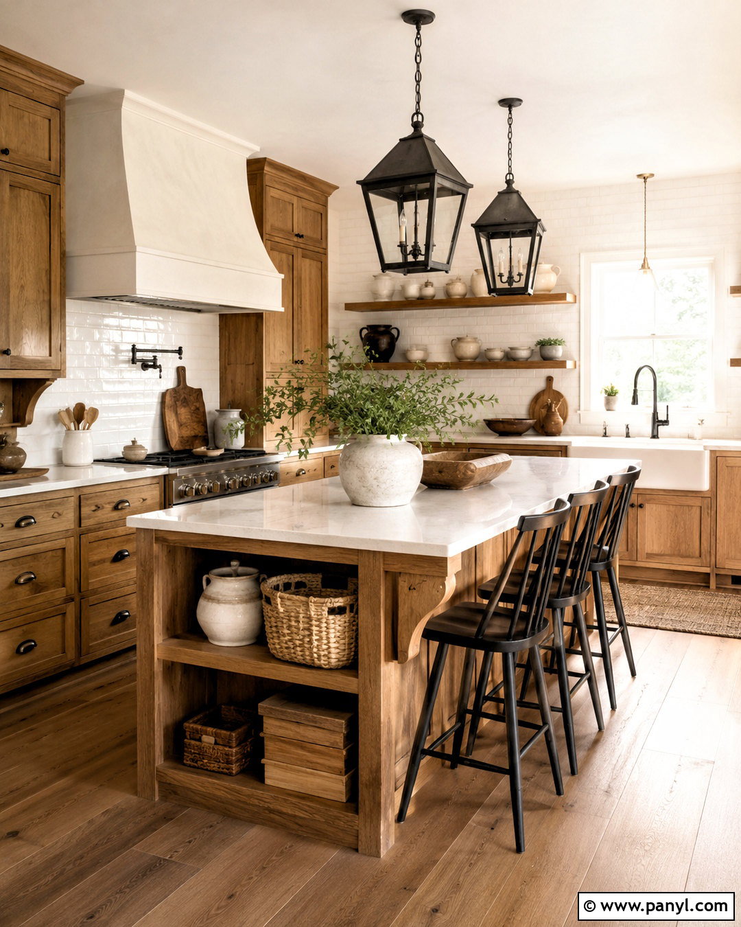 Farmhouse Oak Cabinet Kitchen - 20 oak cabinet kitchen ideas