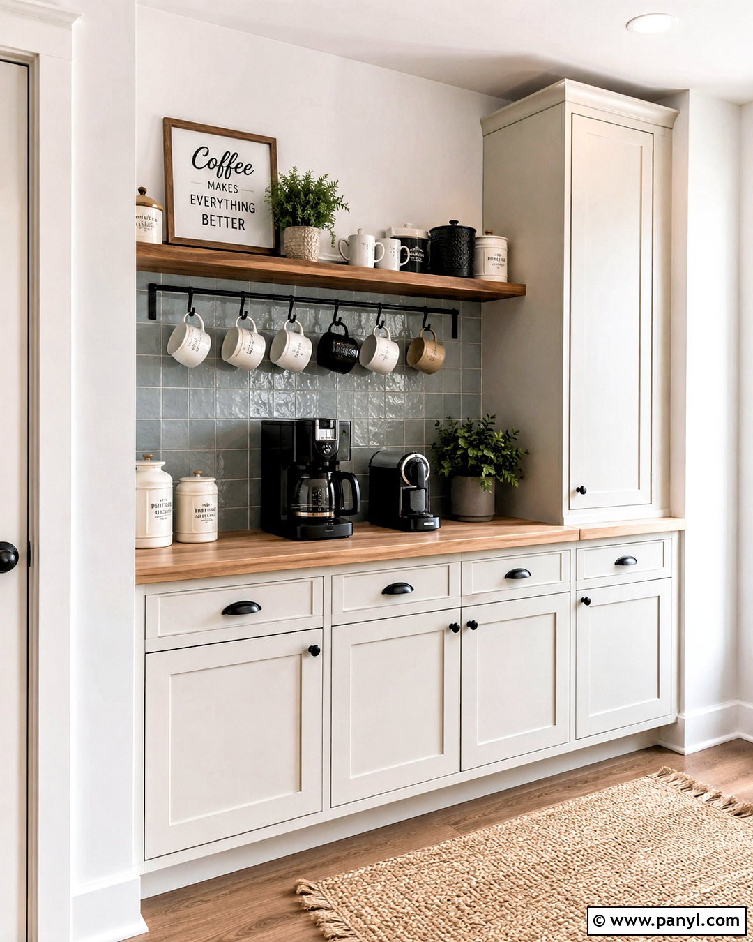 Farmhouse Office Coffee Bar - 20 office coffee bar ideas