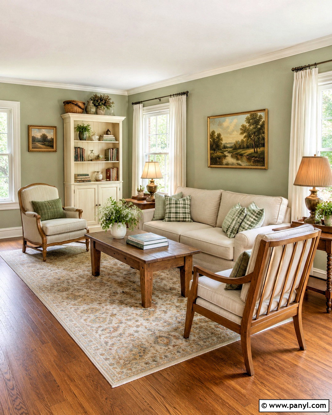 Farmhouse Pale Green Living Room - 20 pale green living room ideas