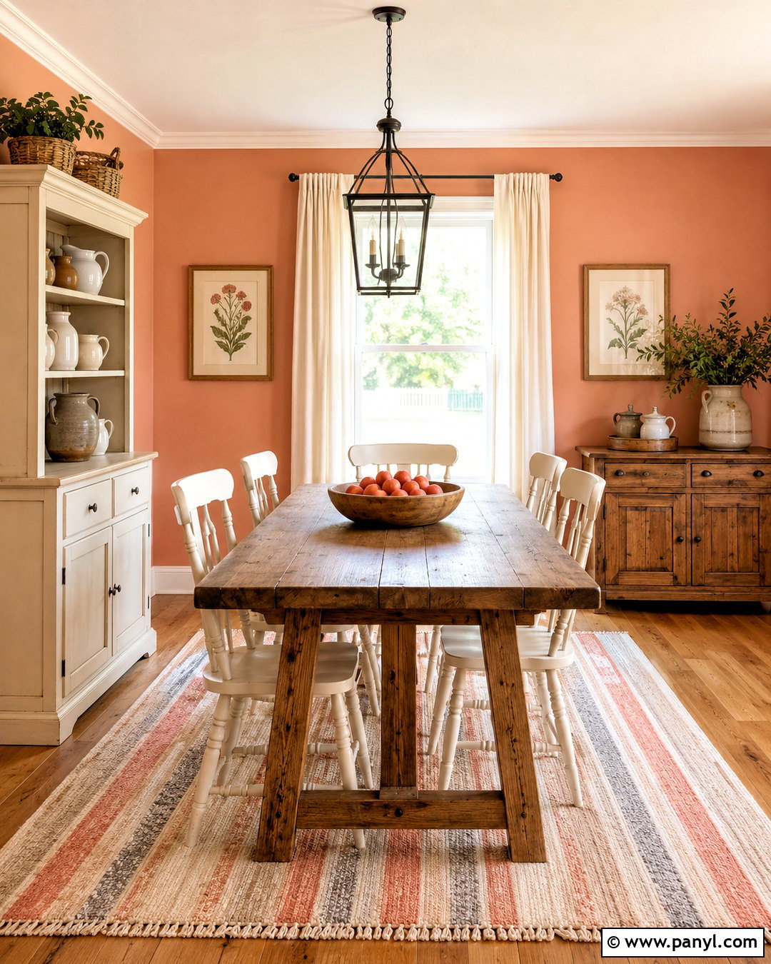 Farmhouse Peach Dining Room - 20 peach dining room ideas