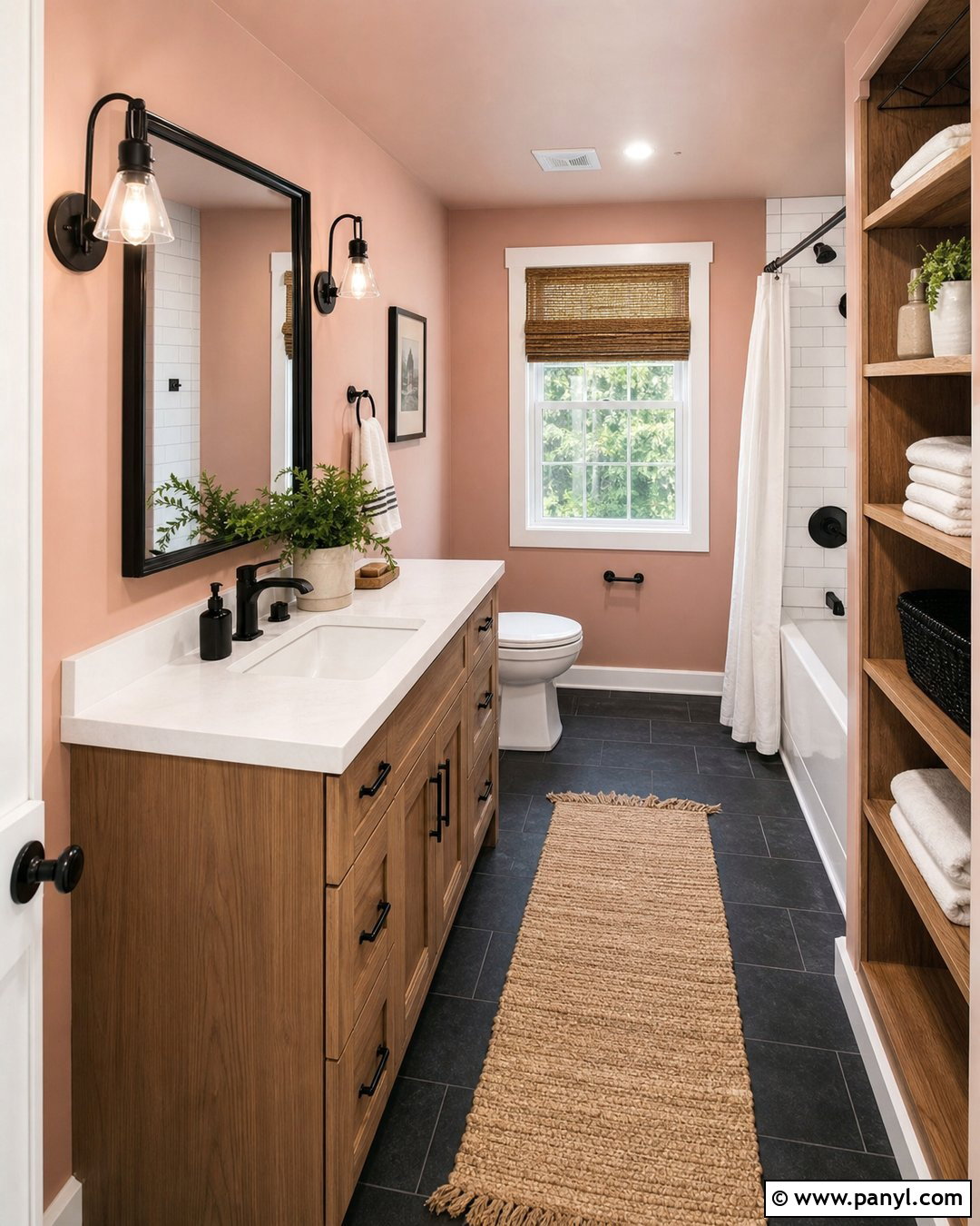 Farmhouse Pink Bathroom Walls - 30 pink bathroom walls