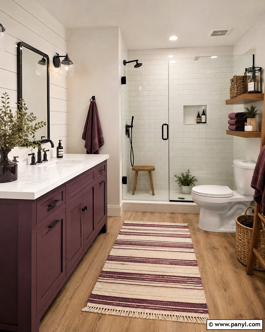 Farmhouse Plum Bathroom - 20 plum bathroom ideas