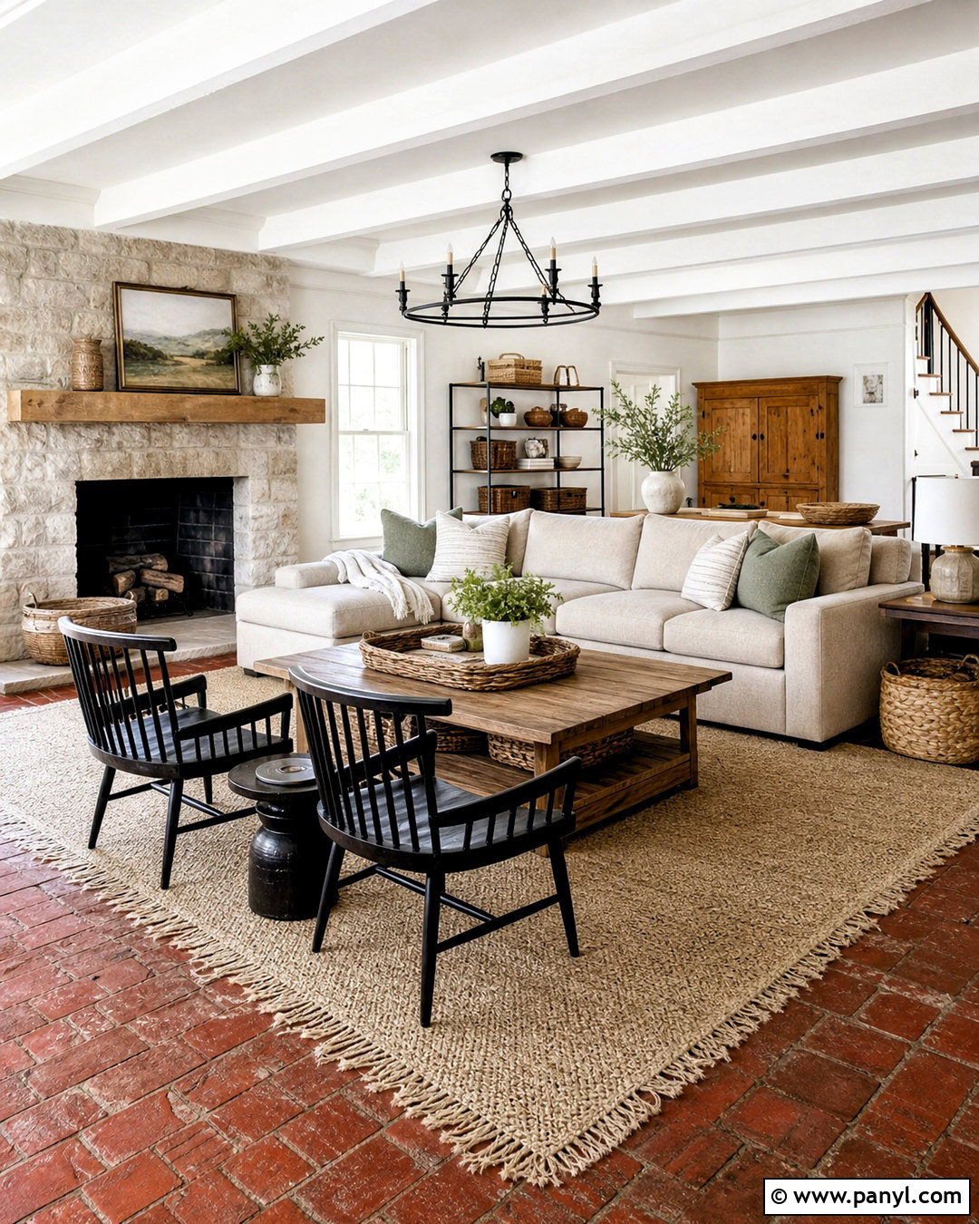 Farmhouse Red Floor Living Room - 20 red floor living room ideas