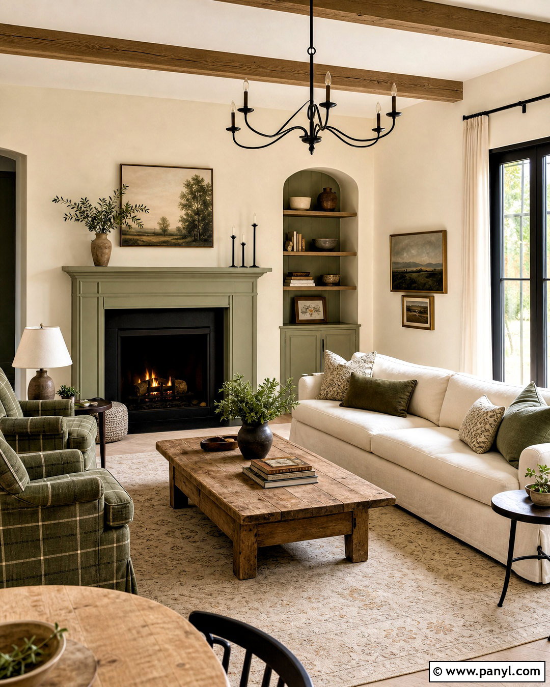 Farmhouse Sage Green And Cream Living Room - 20 sage green and cream living room ideas