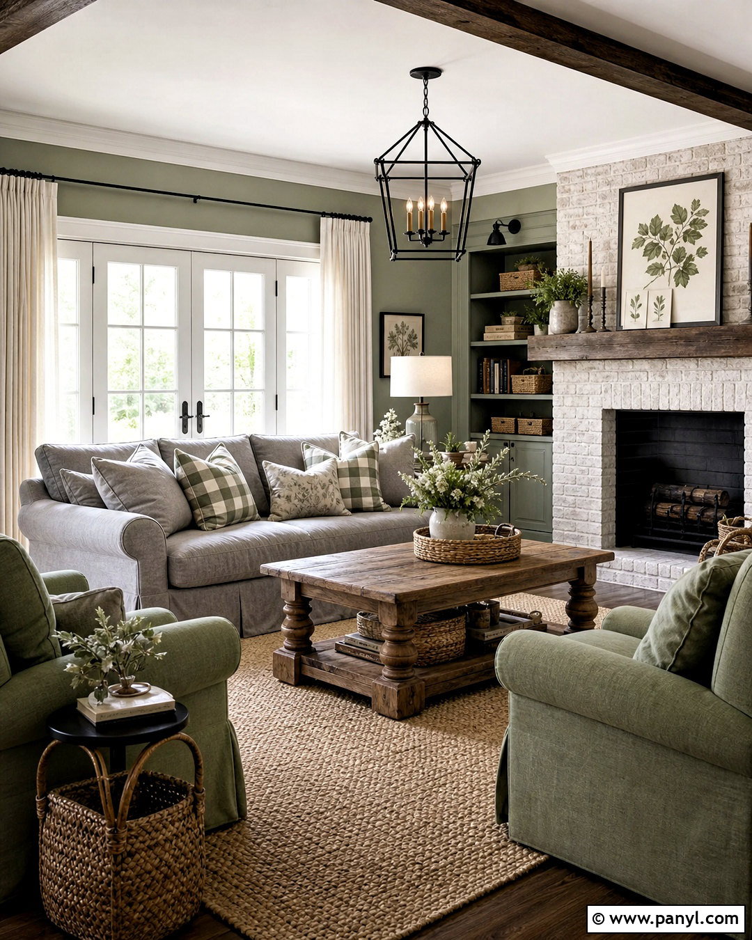 Farmhouse Sage Green And Grey Living Room - 20 sage green and grey living room ideas