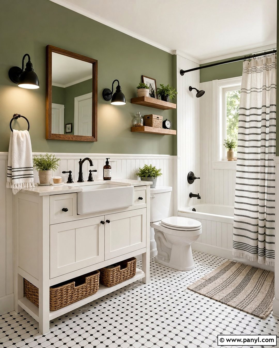 Farmhouse Sage Green Bathroom Walls - 35 sage green bathroom walls