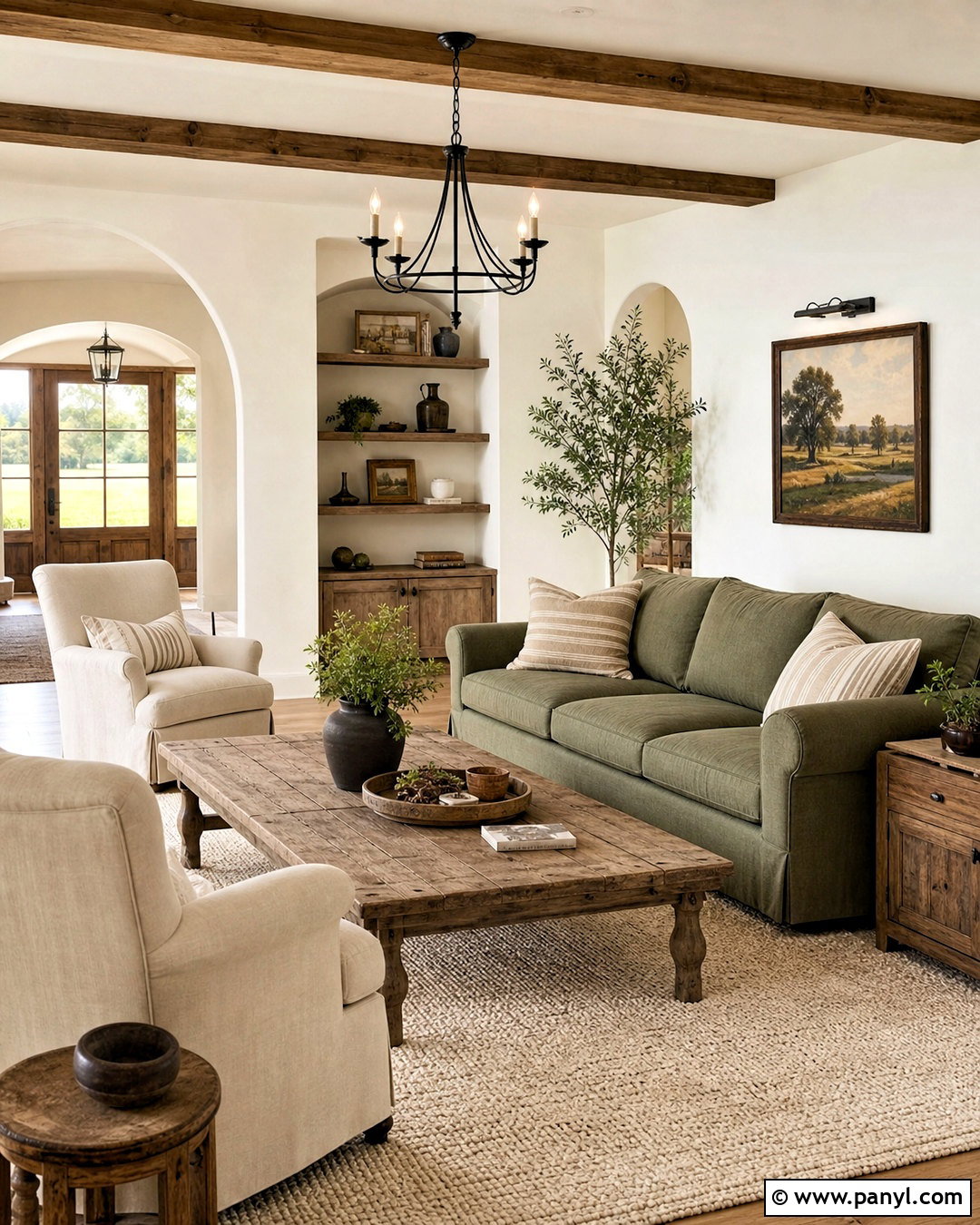 Farmhouse Sage Green Sofa - 20 sage green sofa living room ideas