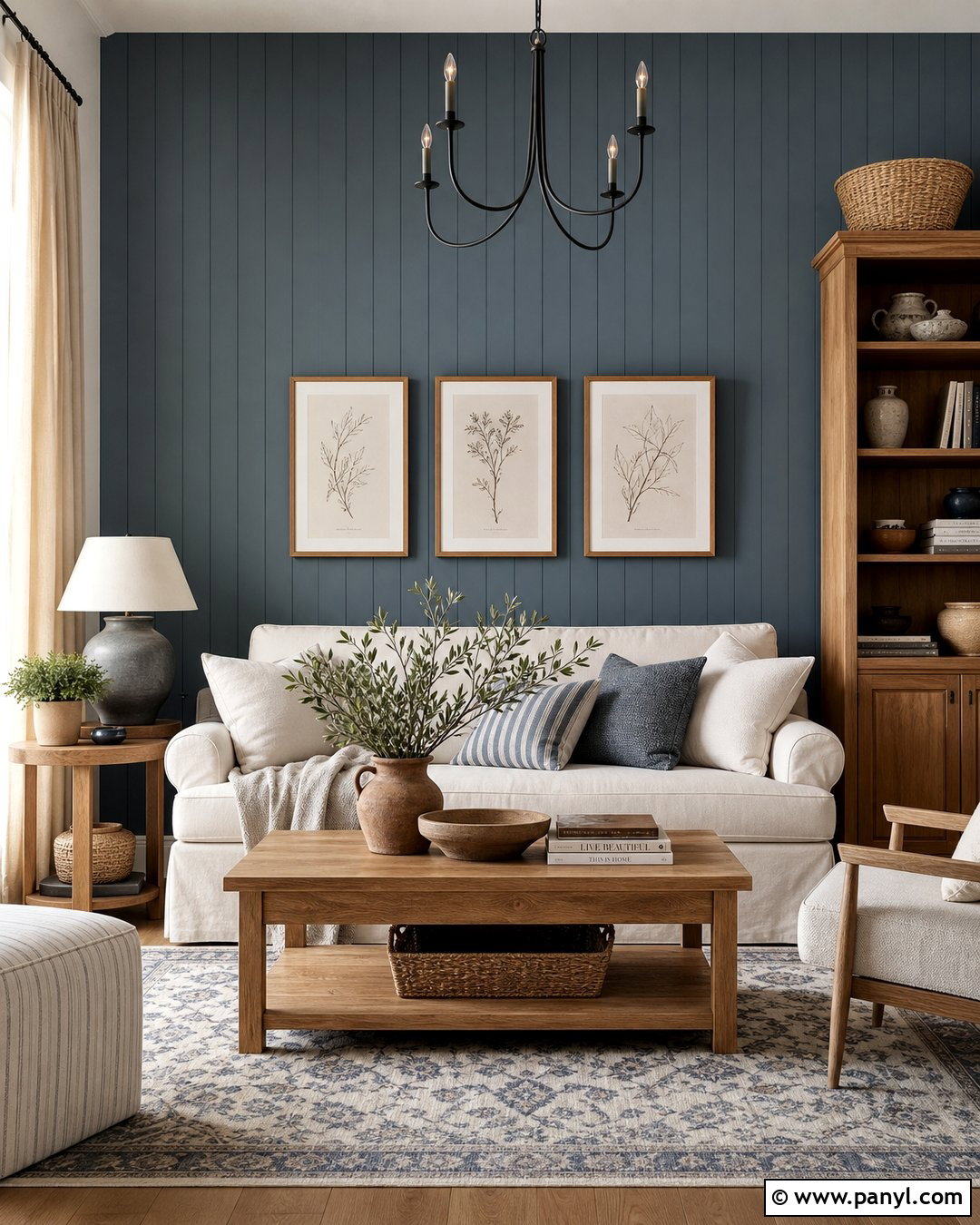Farmhouse Slate Blue Accent Wall - 25 Slate Blue Accent Wall Ideas
