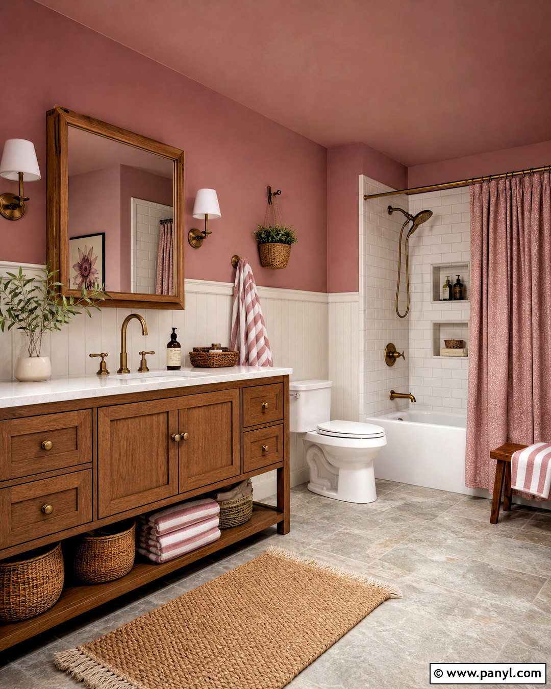 Farmhouse Sulking Room Pink Bathroom - 20 sulking room pink bathroom ideas