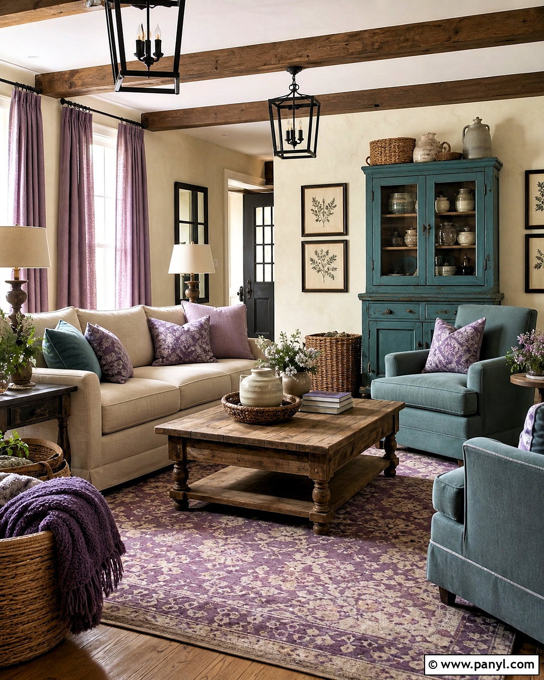 Farmhouse Teal And Purple Living Room - 20 teal and purple living room ideas