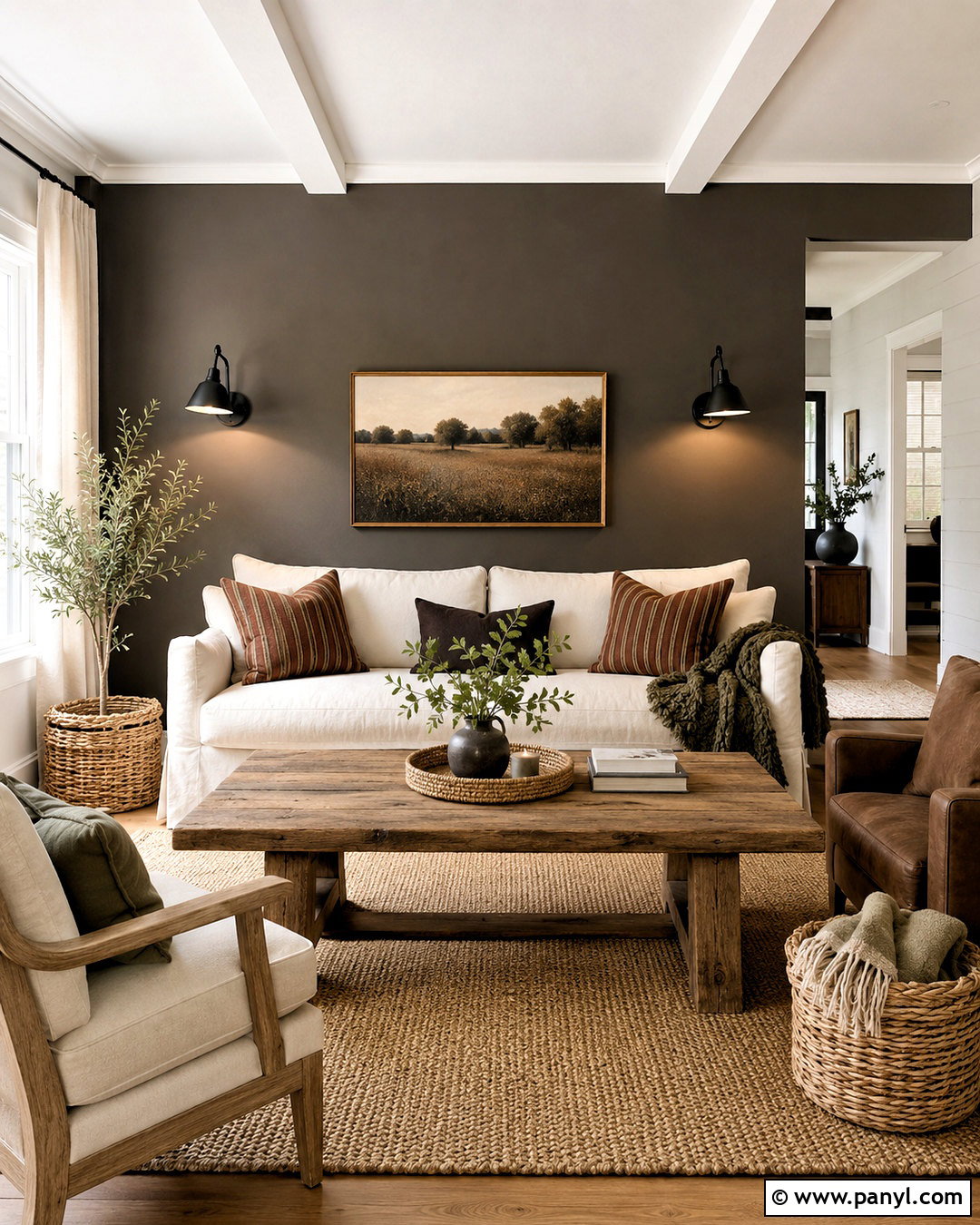 Farmhouse Urbane Bronze Accent Wall - 35 urbane bronze accent wall ideas
