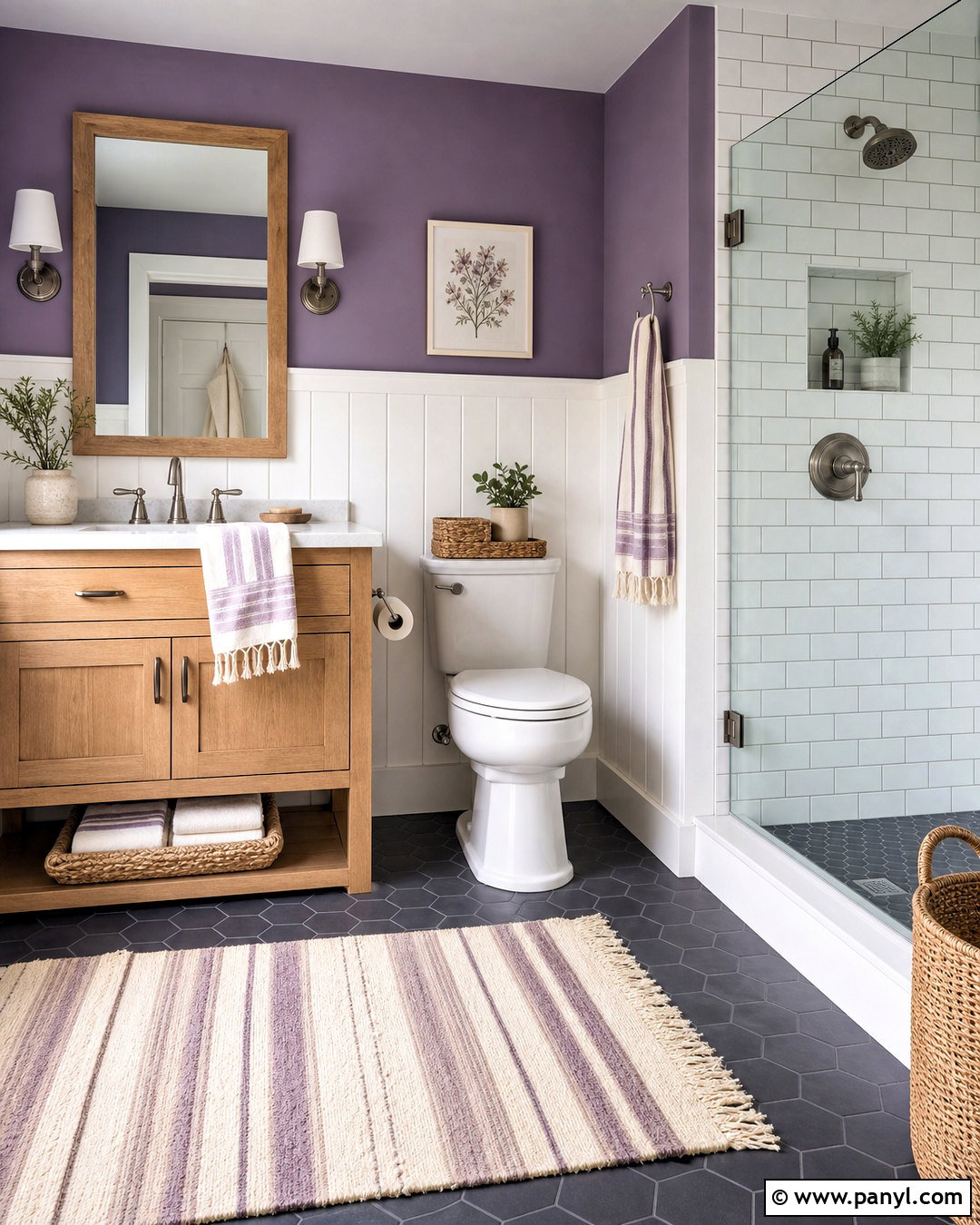Farmhouse Violet Bathroom - 20 violet bathroom ideas