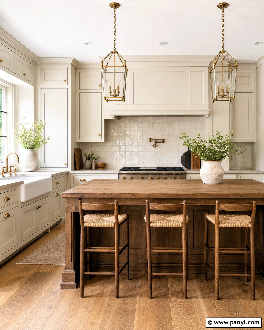 Farmhouse White And Beige Kitchen - 20 white and beige kitchen ideas