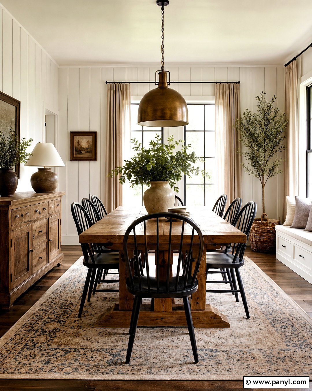 Farmhouse White Painted Knotty Pine Dining Walls - 20 painted knotty pine walls before after ideas