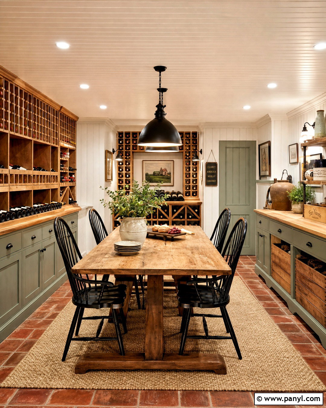 Farmhouse Wine Cellar - 20 wine cellar basement rustic ideas