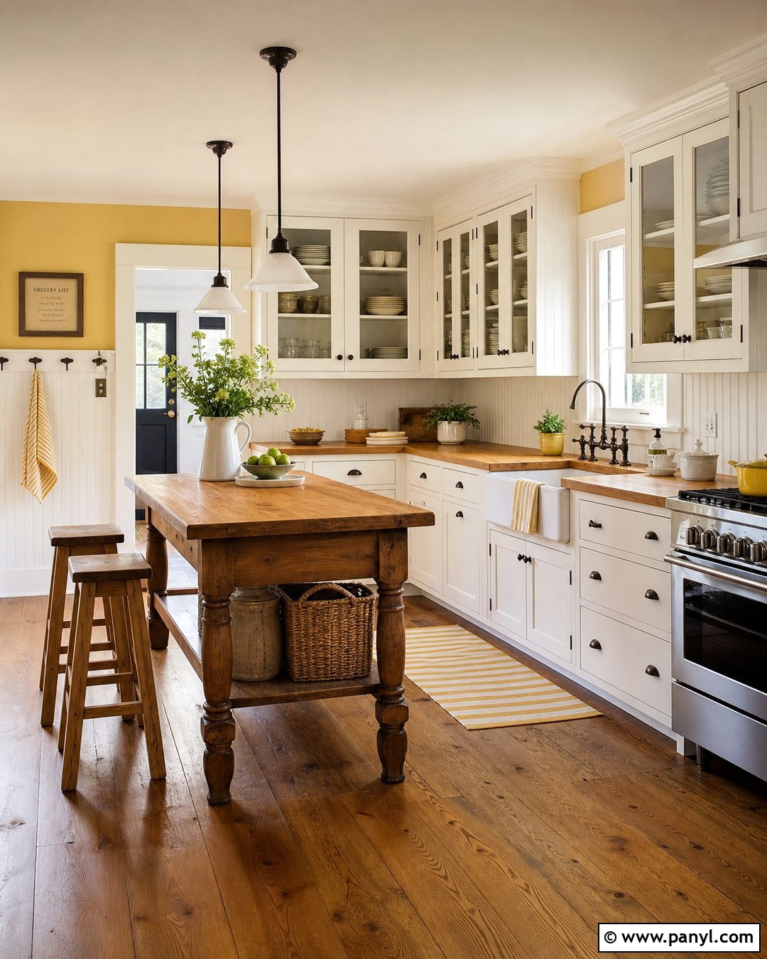 Farmhouse Yellow Kitchen Walls - 45 Yellow Kitchen Walls