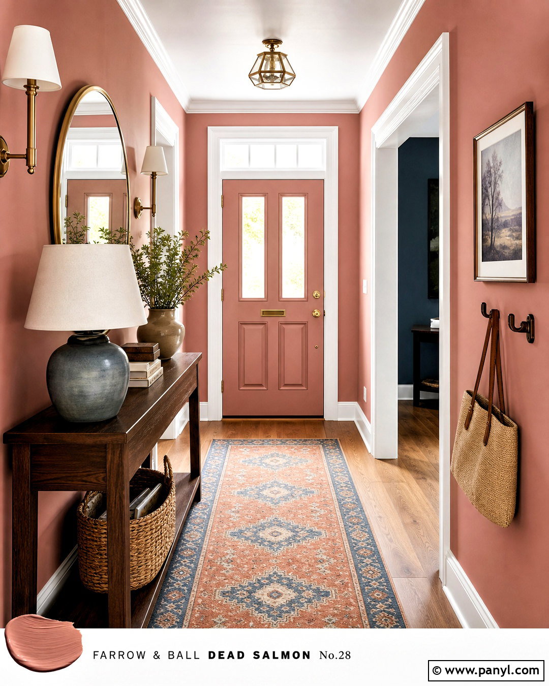 Farrow And Ball Dead Salmon Entryway - 20 farrow and ball colour chart ideas