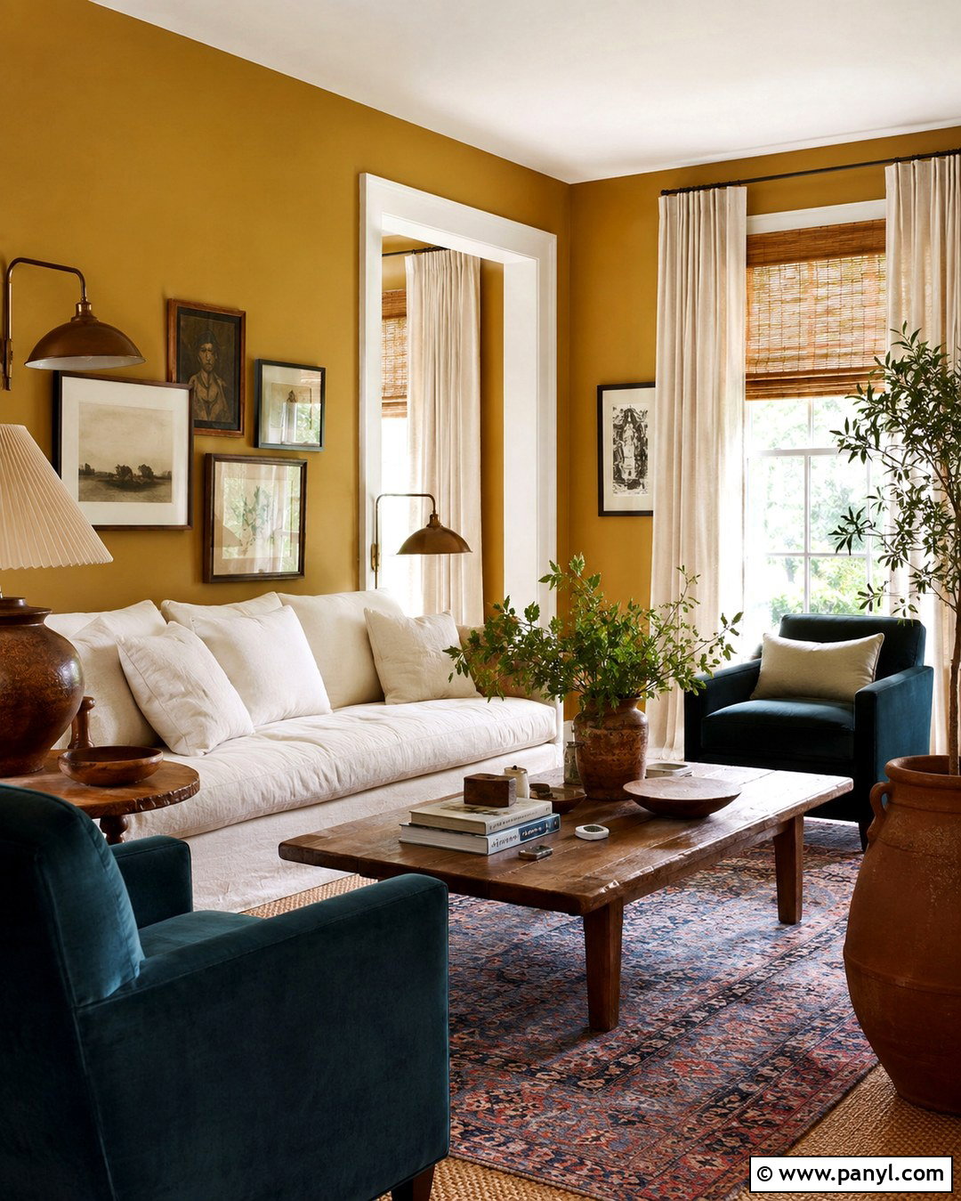 Farrow And Ball India Yellow Living Room - 20 Dark Gold Paint Colors For Walls