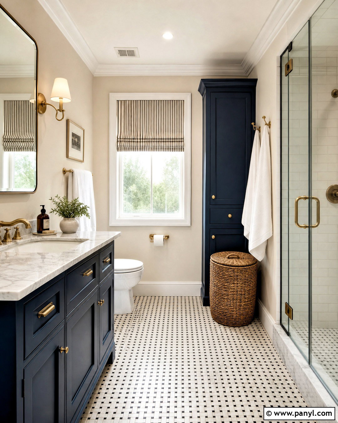 Farrow and Ball Pointing And Hague Blue Bathroom - 20 farrow and ball pointing ideas