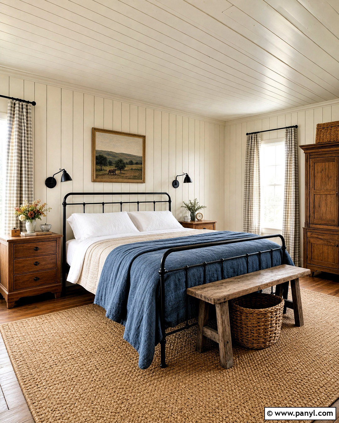 Farrow and Ball Pointing Farmhouse Bedroom - 20 farrow and ball pointing ideas