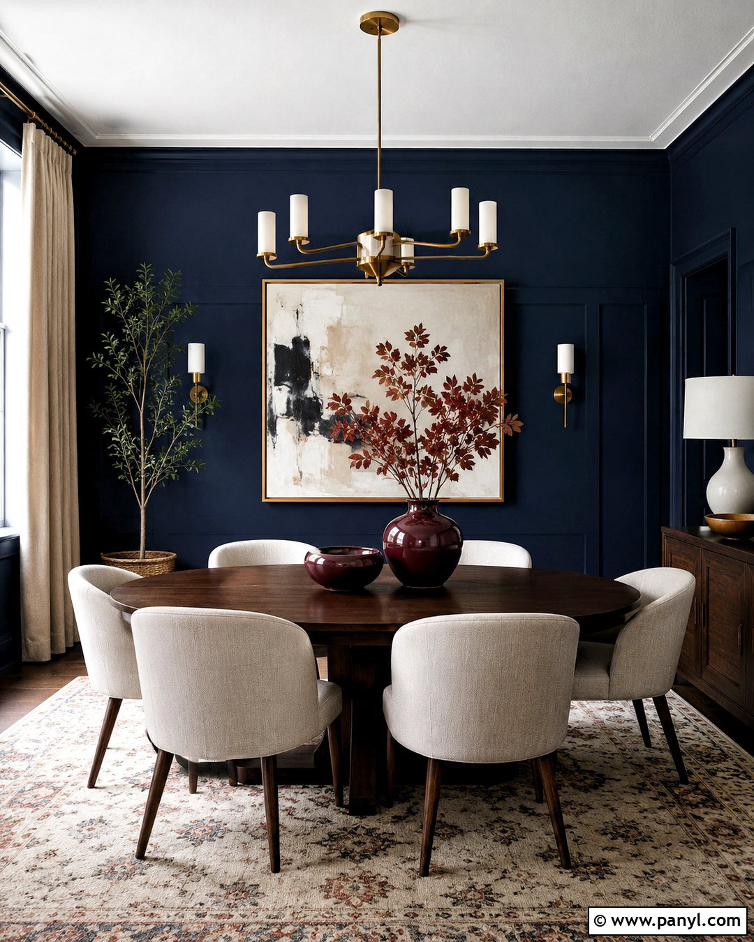 Farrow and Ball Wine Dark No. 308 - 20 navy blue paint colors