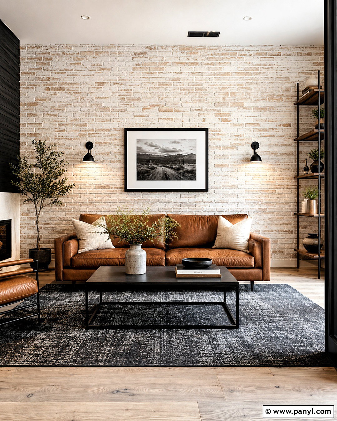 Faux Brick Accent Wall - 20 diy accent wall ideas