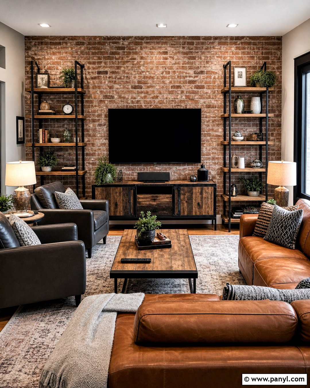 Faux Brick TV Wall - 20 tv wall design diy ideas
