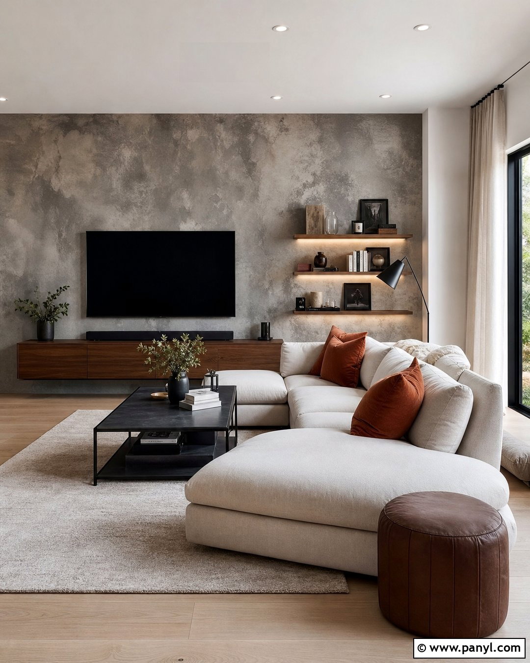 Faux Concrete Wall Paint - 35 decorative wall paint ideas
