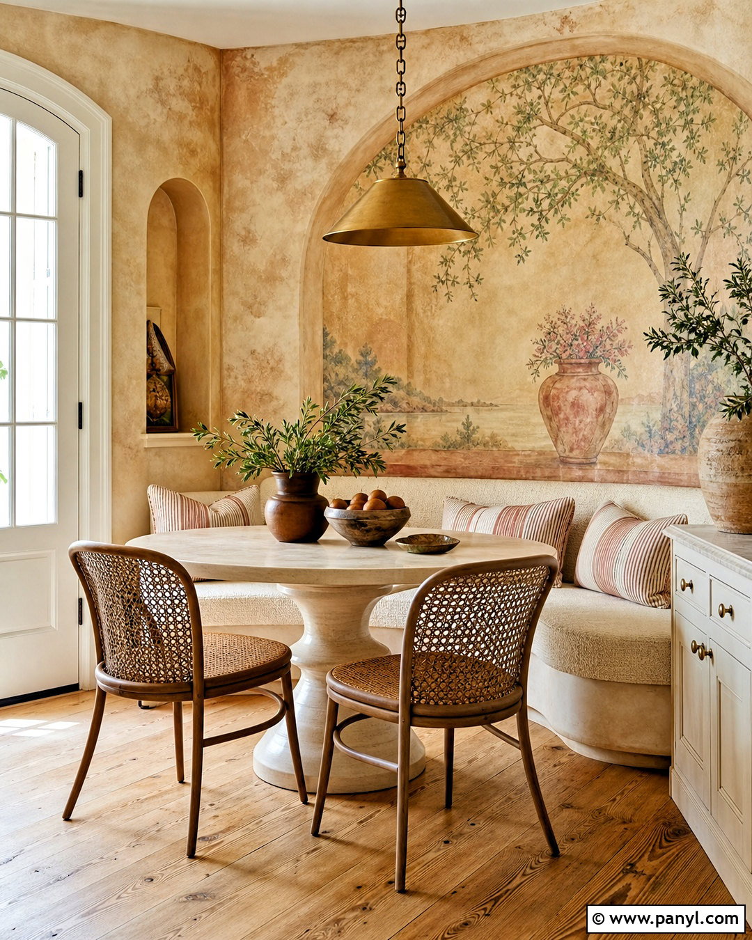 Faux Fresco Kitchen Nook Walls - 20 faux painting walls