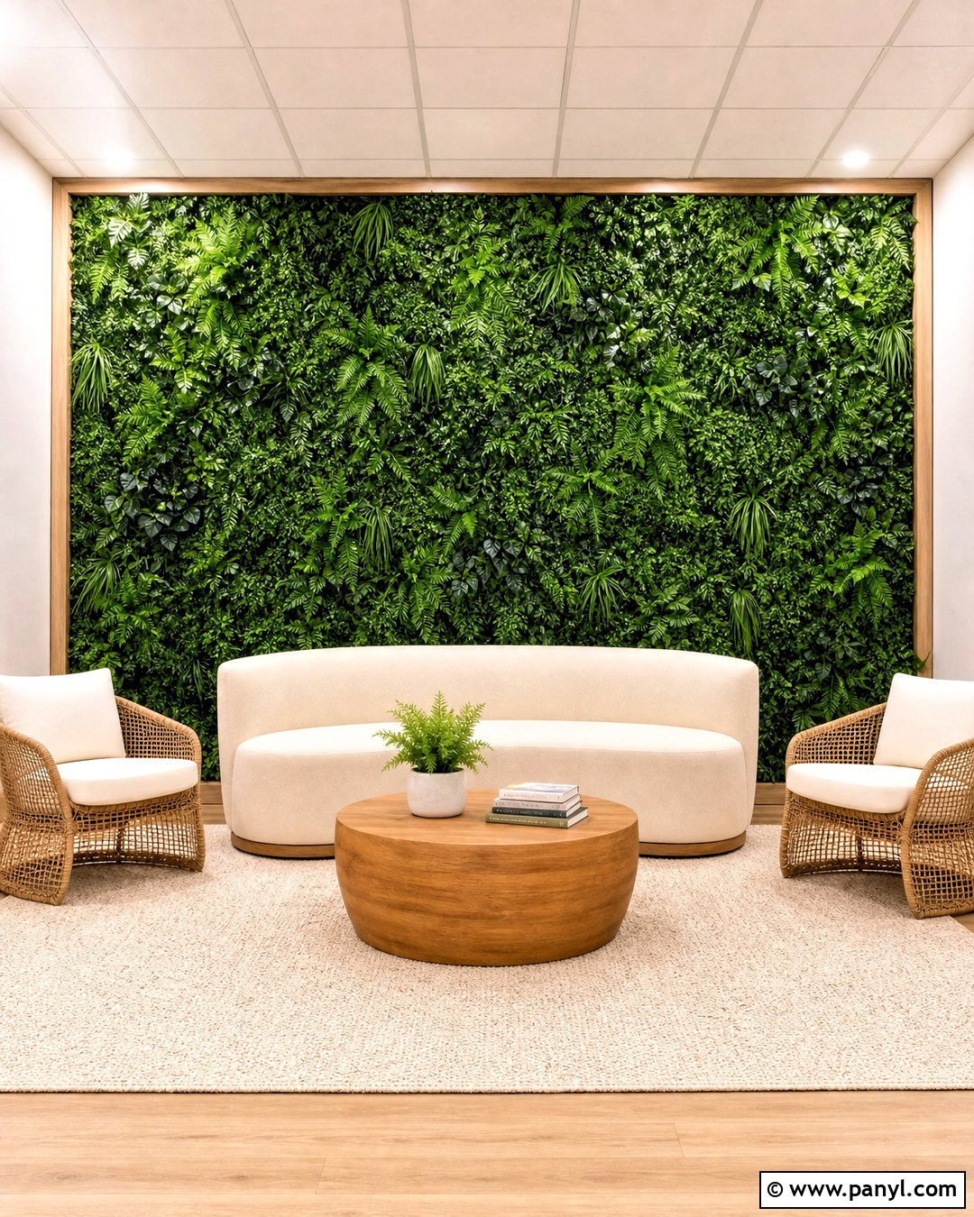 Faux Greenery Photo Wall - 20 green wall background ideas